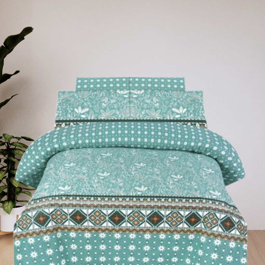 3Pcs Printed Double Bedsheet