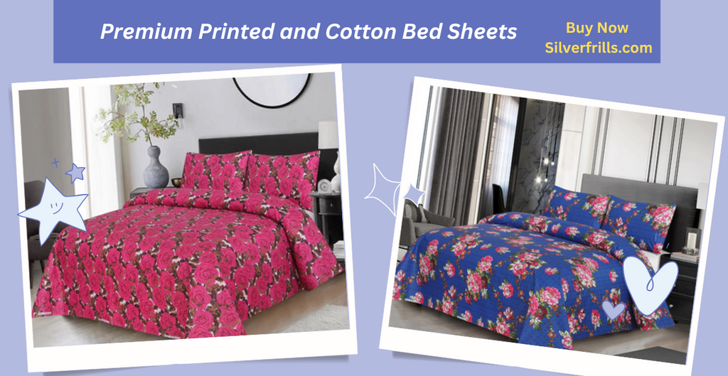 Double Bed Sheet Set: Premium Printed Cotton Sheets for Comfort