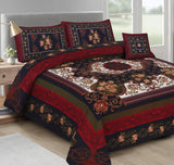 Rudky 4Pcs Panel Print Bedsheet Set