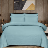 Sky Blue Stripe-Bed Sheet Set (T-300)