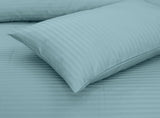 Sky Blue Stripe-Bed Sheet Set (T-300)