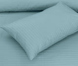 Sky Blue Stripe-Bed Sheet Set (T-300)