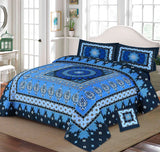 Barnico 4Pcs Panel Print King Size Bedsheet