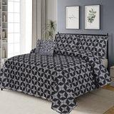 Jovial black 5Pcs Printed Double Bedsheet