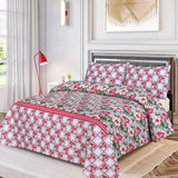 Hilster 3pcs Printed King Size Bedsheet