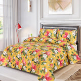 Hilster 3pcs Printed Double Bedsheet