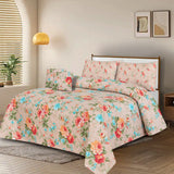 G'Morning Victoria 3Pcs Pcs Printed King Size Bedsheet