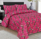 Cherish Floral 3Pcs Printed King Size Bedsheet