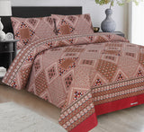 3pcs printed bedsheet, double bed spread