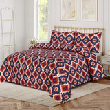 Linear3pcs Printed Double Bedsheet