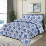 Cloach 3Pcs Printed King Size Bedsheet