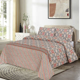 Skelie 3Pcs Printed King Size Bedsheet