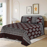 Holvens 3Pcs Printed King Size Bedsheet