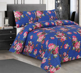 Wieldy 3pcs Printed Double Bedsheet