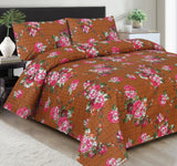 Pozzby 3Pcs Printed Double Bedsheet