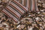 Shangrila Brown 5Pcs Printed Double Bedsheet