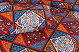 Geometric 3Pcs Printed King Size Bedsheet