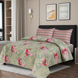 Renelsa 3Pcs Printed Double Bedsheet