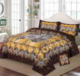 Jolene 4Pcs Panel Print King Size Bedsheet