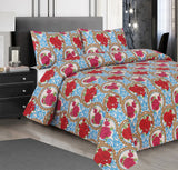 Eidetis 3Pcs Printed King Size Bedsheet