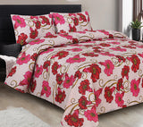 Gillan Floral 3Pcs Printed King Size Bedsheet