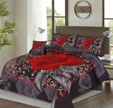 Ochre 4Pcs Panel Print Bedsheet Set