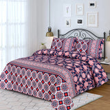 Warwide 3pcs Printed Double Bedsheet