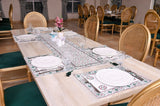 7 Pcs Traditional Table Runner & Placemats