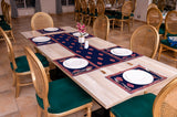 7 Pcs Ethnic Motif Print Table Runner for Dining Table (Blue)