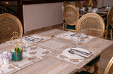 7 Pcs Block Print Table Runner & Placemats