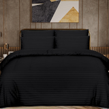 Black Stripe-Bed Sheet Set (T-300)