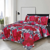 Dahlia 3Pcs Printed King Size Bedsheet