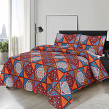 Geometric 3Pcs Printed King Size Bedsheet