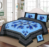 4Pcs Panel Print Bedsheet Set