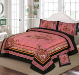 4Pcs Panel Print Bedsheet Set