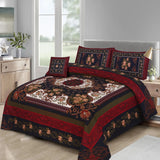 Rudky 4Pcs Panel Print Bedsheet Set