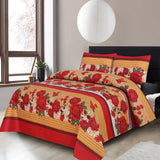 Orelza 3Pcs Printed Double Bedsheet